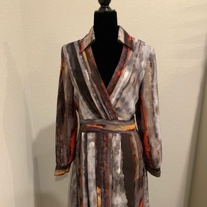 Multi-Color Vince Camuto Wrap Dress SZ-12